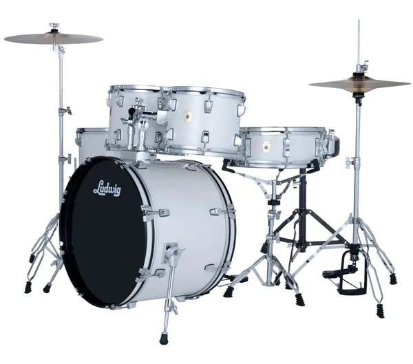 Ludwig Accent Fuse 5pc Snow Dust detail 2