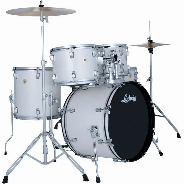 Ludwig Accent Fuse 5pc Snow Dust vooraanzicht