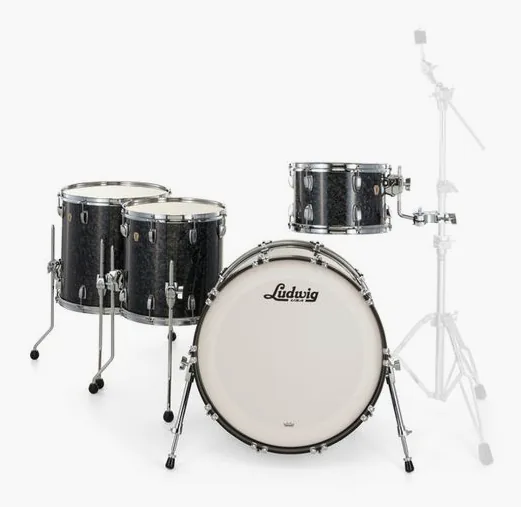Ludwig Classic Maple 4pcs Ebony Pearl detail 3
