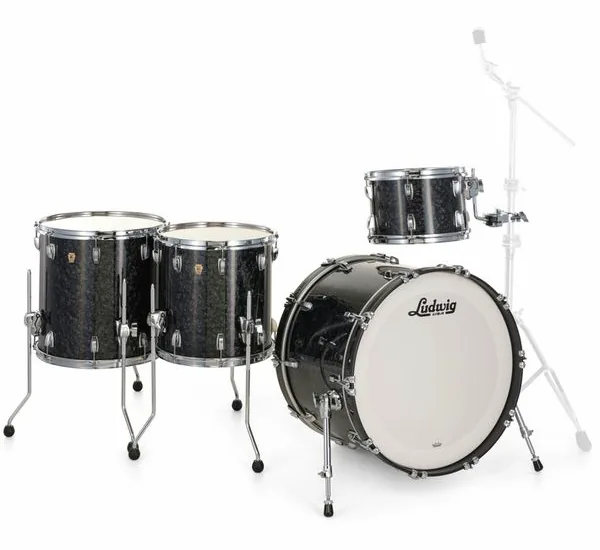 Ludwig Classic Maple 4pcs Ebony Pearl detail 4