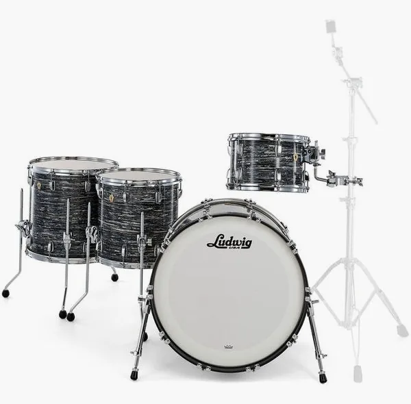 Ludwig Classic Maple 4pcs V. Black Oy detail 3
