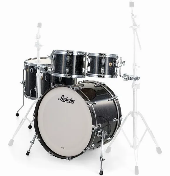 Ludwig Classic Maple 5pcs Ebony Pearl detail 2