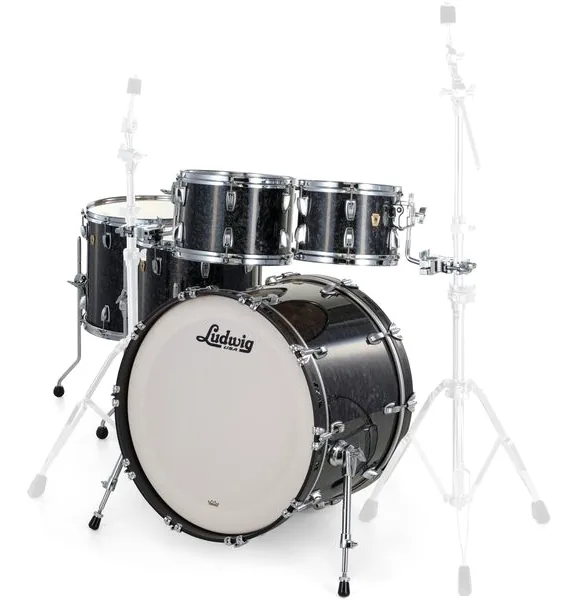 Ludwig Classic Maple 5pcs Ebony Pearl vooraanzicht