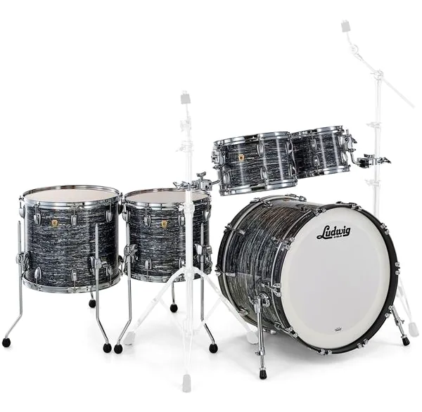 Ludwig Classic Maple 5pcs V. Black Oy detail 4