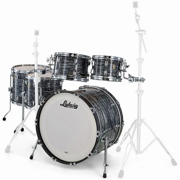 Ludwig Classic Maple 5pcs V. Black Oy vooraanzicht