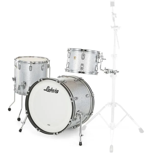 Ludwig Classic Maple Downbeat Silver vooraanzicht
