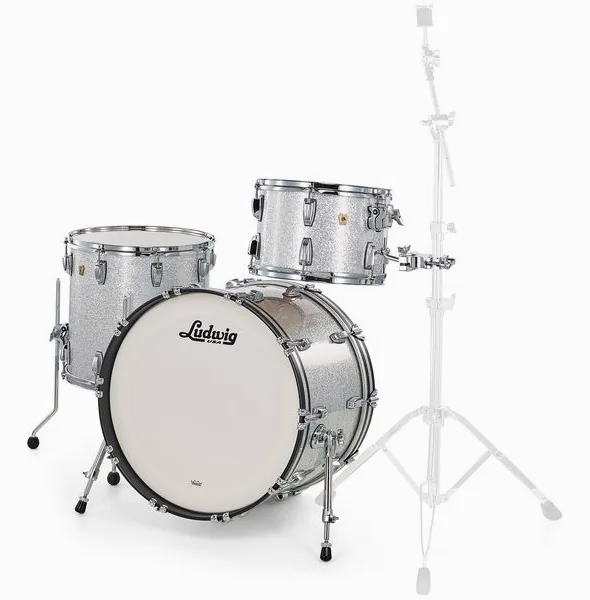 Ludwig Classic Maple Rock Silver Sp. vooraanzicht