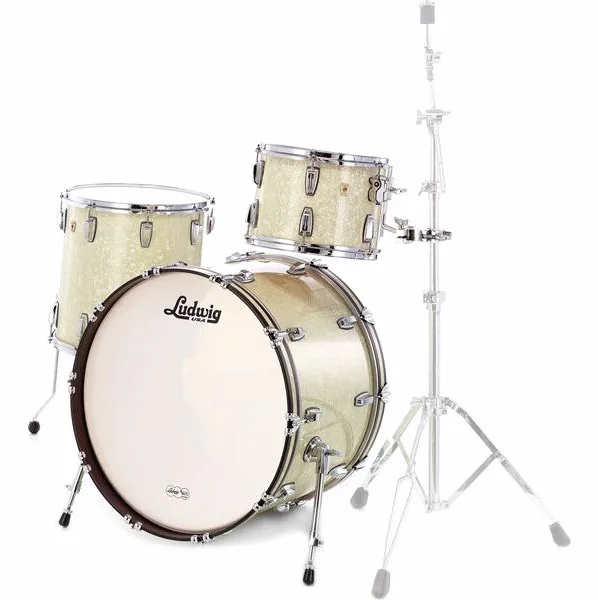 Ludwig Classic Maple Rock Vintage Wh. vooraanzicht