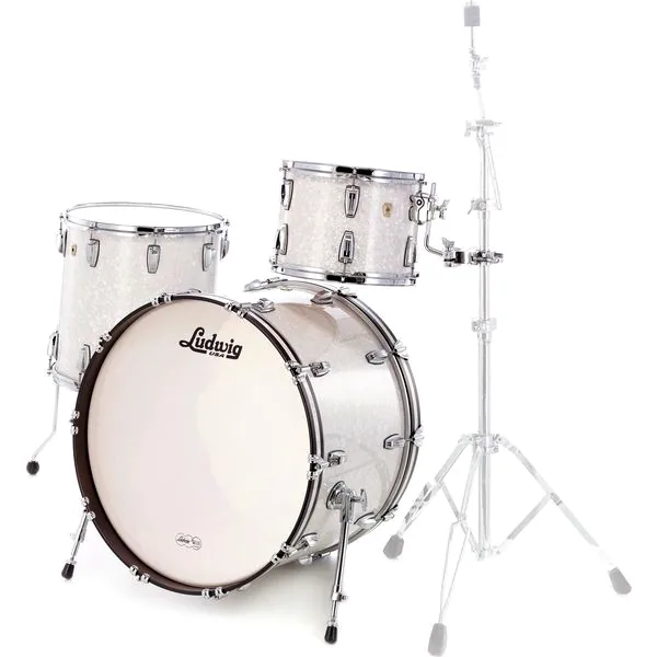 Ludwig Classic Maple Rock White Mar. vooraanzicht