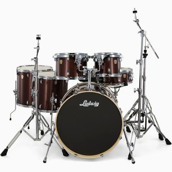 Ludwig Evolution 22" 6pc Caramel Spkl detail 3