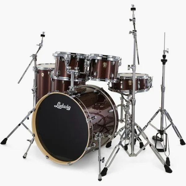 Ludwig Evolution 22" 6pc Caramel Spkl vooraanzicht
