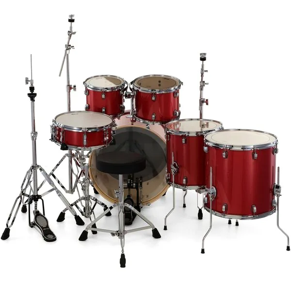 Ludwig Evolution 22" 6pc Crimson Spkl detail 5