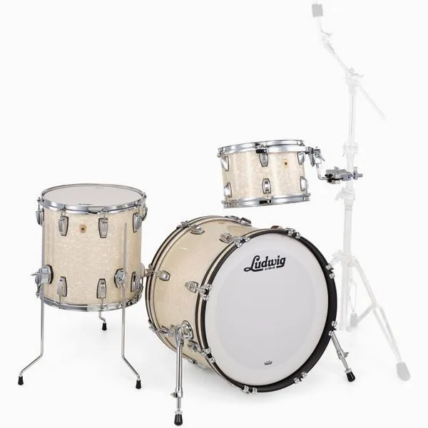 Ludwig Legacy Mahog. Downb. V.White detail 4