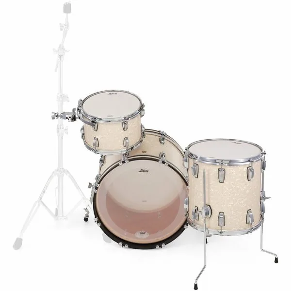 Ludwig Legacy Mahog. Downb. V.White detail 5