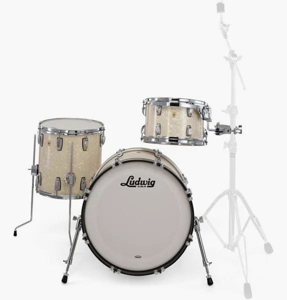 Ludwig Legacy Maple Downbeat V.White detail 3