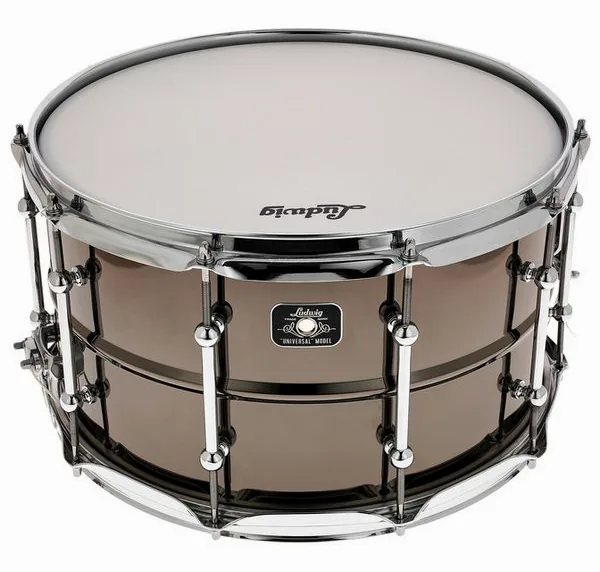 Ludwig 14"x08" Universal Brass Chrome vooraanzicht