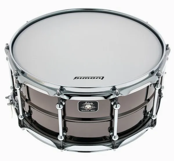 Ludwig 14"x6,5" Universal Brass Chrom vooraanzicht