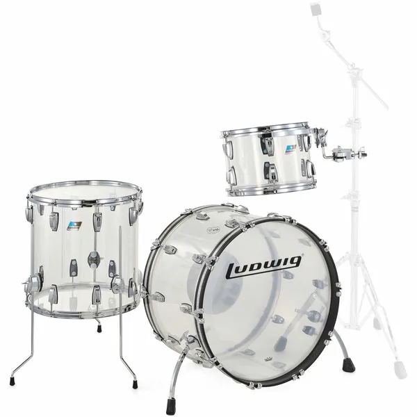 Ludwig Vistalite FAB Set Clear detail 4