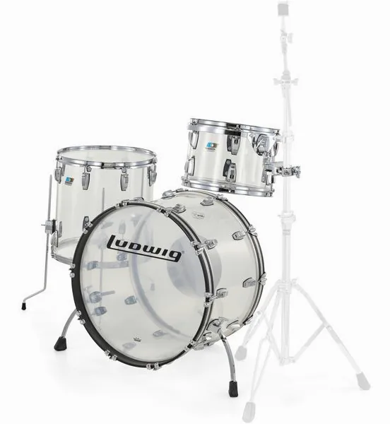 Ludwig Vistalite FAB Set Clear vooraanzicht