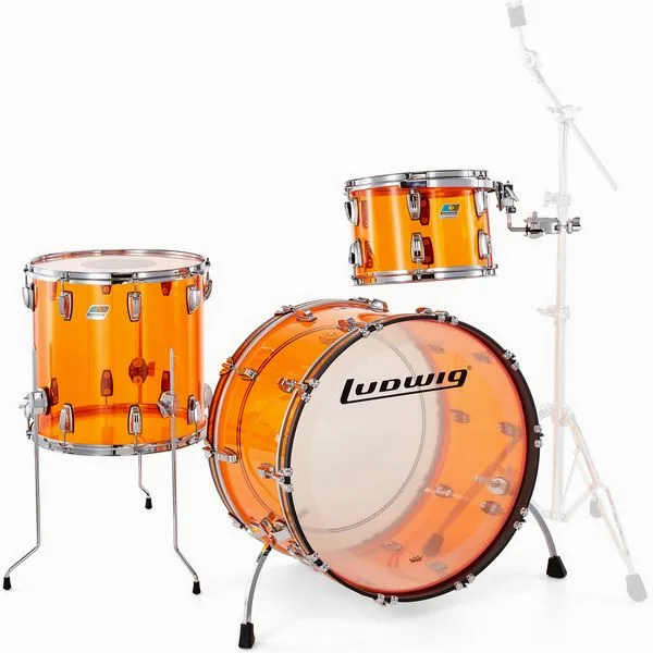 Ludwig Vistalite ProBeat Set Amber detail 4