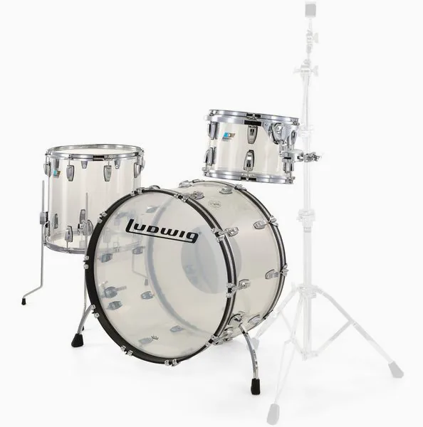 Ludwig Vistalite ProBeat Set Clear vooraanzicht