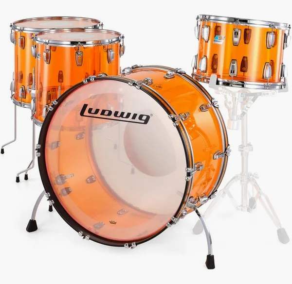 Ludwig Vistalite ZEP Set Amber detail 2
