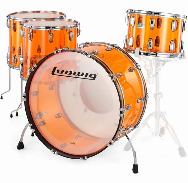 Ludwig Vistalite ZEP Set Amber vooraanzicht