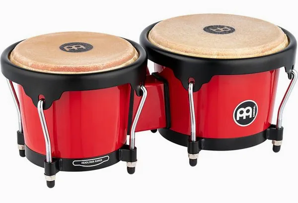 Meinl HB50R Journey Bongo Red vooraanzicht