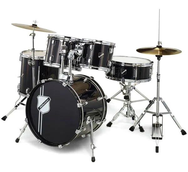 Millenium Focus 18 Drum Set Black vooraanzicht