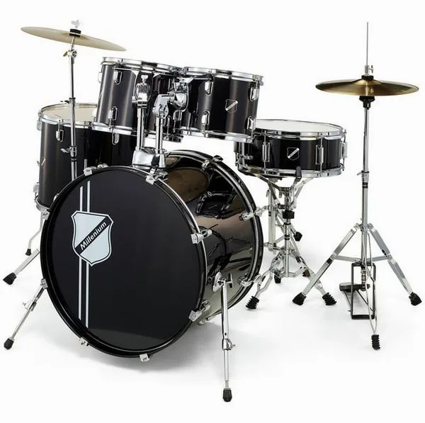 Millenium Focus 20 Drum Set Black vooraanzicht