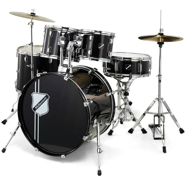 Millenium Focus 22 Drum Set Black vooraanzicht