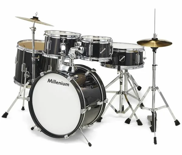 Millenium Focus Junior Drum Set Black vooraanzicht