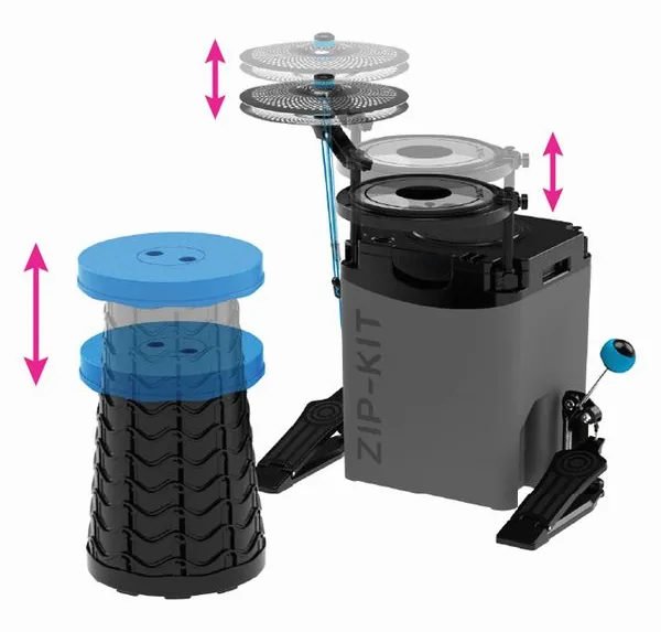 Nuvo Zip-Kit Essential Drum Kit detail 2