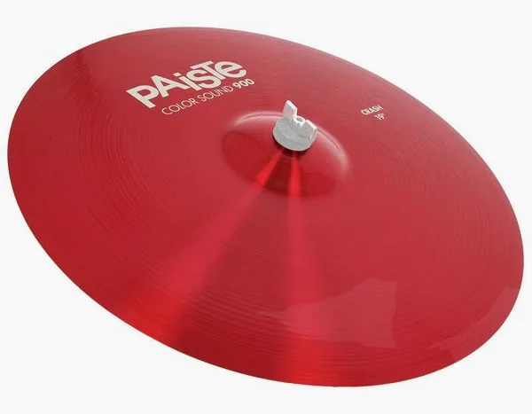 Paiste 19" 900 Color Sound Crash RED vooraanzicht