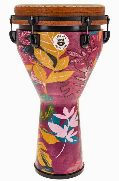 Raccoon 12" Jumbo Djembe - Jungle detail 3
