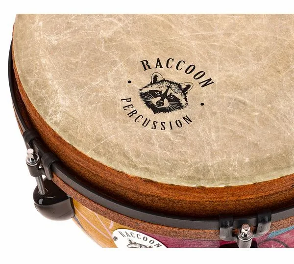 Raccoon 12" Jumbo Djembe - Jungle detail 5