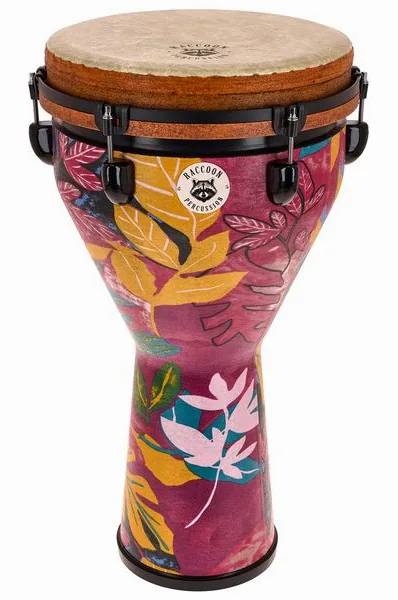 Raccoon 12" Jumbo Djembe - Jungle vooraanzicht