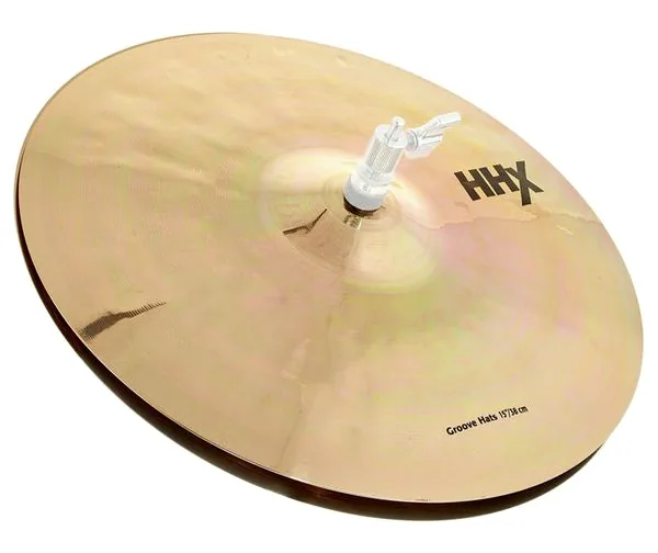 Sabian 15" HHX Groove Hi-Hat vooraanzicht
