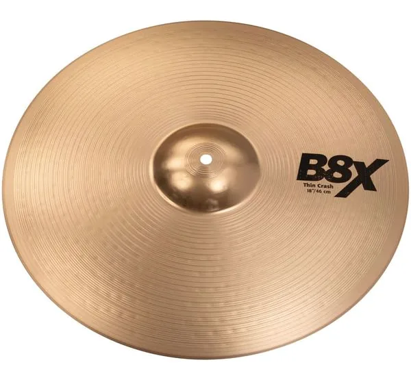 Sabian 18" B8X Thin Crash vooraanzicht