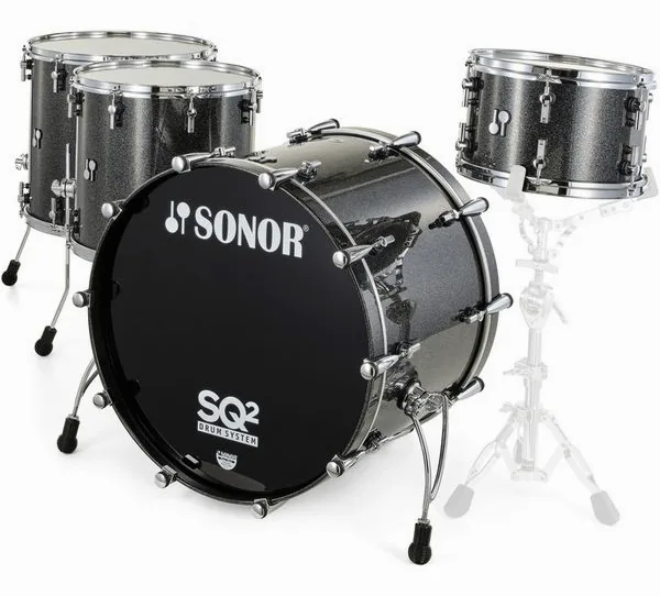 Sonor SQ2 24 Birch Black Sparkle vooraanzicht