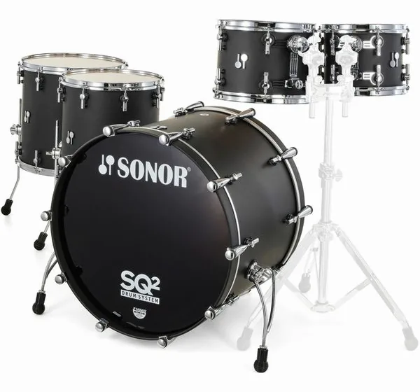 Sonor SQ2 Rock Set Dark Satin vooraanzicht