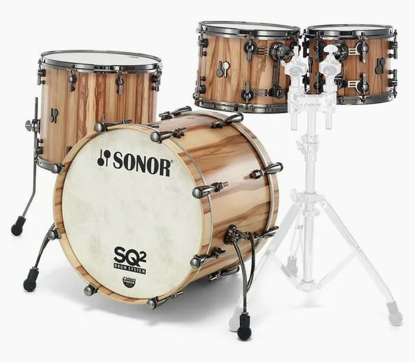 Sonor SQ2 Set Maple American Walnut vooraanzicht