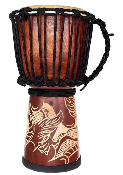 Terre Djembe Carved Dragon 40cm detail 3