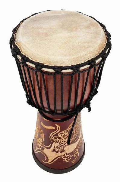 Terre Djembe Carved Dragon 50cm detail 4