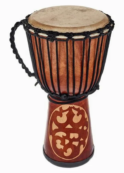 Terre Djembe Carved Ornament 50cm vooraanzicht