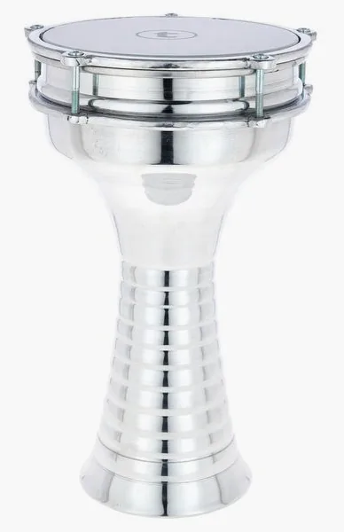 Thomann 8,5" Aluminium Jingle Darabuka vooraanzicht