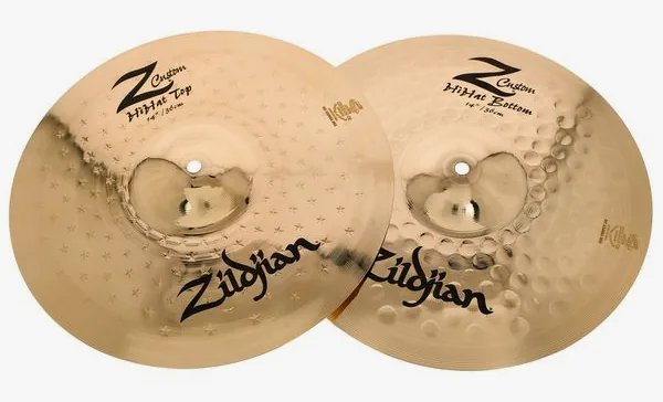 Zildjian 14" Z Custom brilliant Hi-Hat detail 2