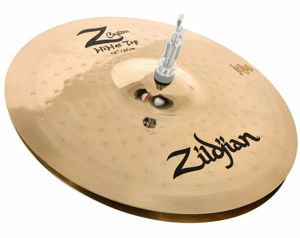 Zildjian 14" Z Custom brilliant Hi-Hat vooraanzicht